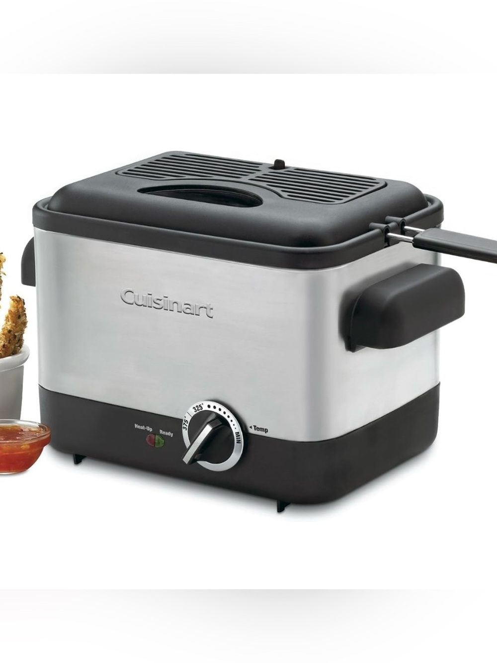 Cuisinart Stainless Steel and Black Compact Deep Fryer